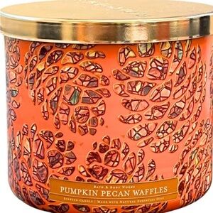 Pumpkin Pecan Waffles- Orange and Gold